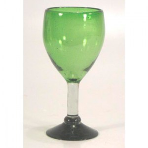 BGX Green Wine Glass With Green Base